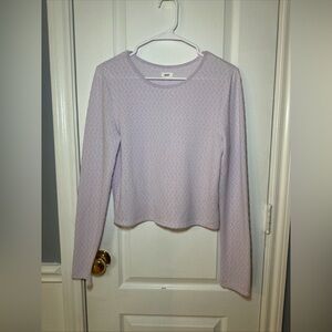 Aerie lavander long crop top women’s shirt size large
